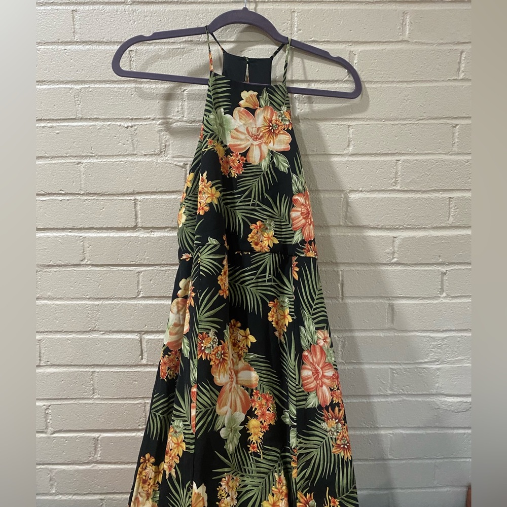 Fab’rik Floral Maxi Dress - Size S - Luau Beach Hawaii Style